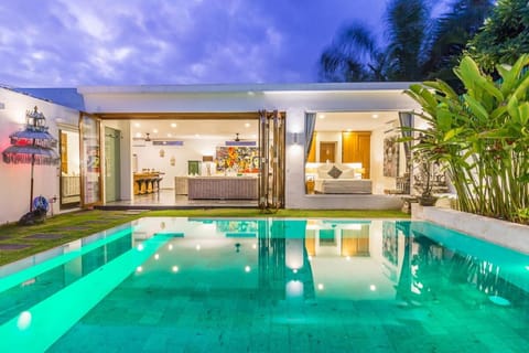 Patio, Night, Natural landscape, Garden, Garden view, Pool view, Swimming pool, Swimming pool