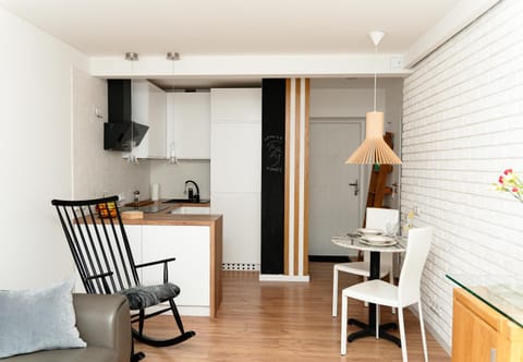 Kitchen or kitchenette, Living room, Seating area