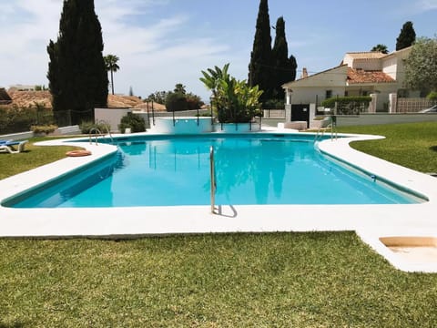 Property building, Living room, Swimming pool
