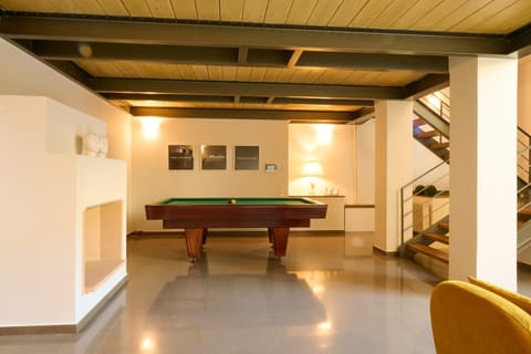 Property logo or sign, Billiard, Living room