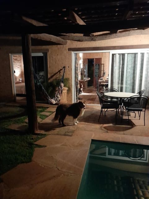 Patio, Night, Dining area