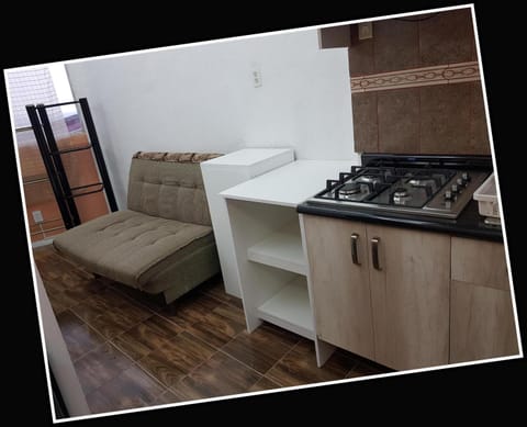 Living room, kitchen