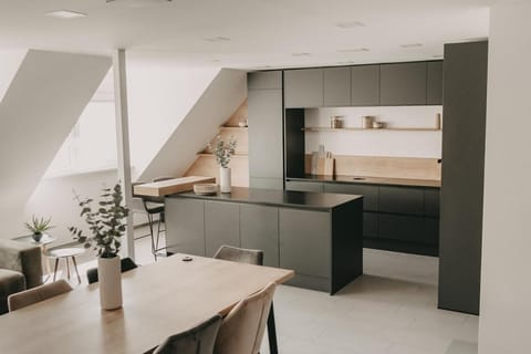 Kitchen or kitchenette, Dining area, stove