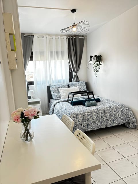 Studio cosy avec vidéoprojecteur, à 100m du métro Apartment in Saint-Denis, France