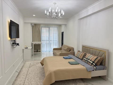 Bed, TV and multimedia, Living room, air conditioner