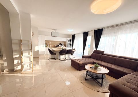 Living room, Dining area, stove, kitchen