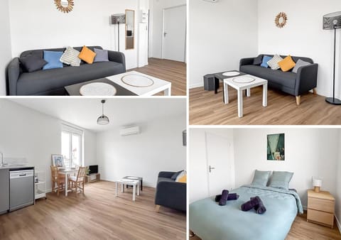 Bed, Living room, Photo of the whole room, Seating area, Bedroom