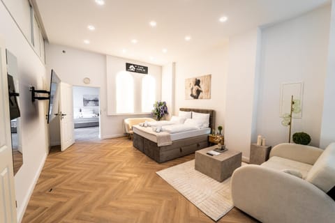 Bed, TV and multimedia, Living room