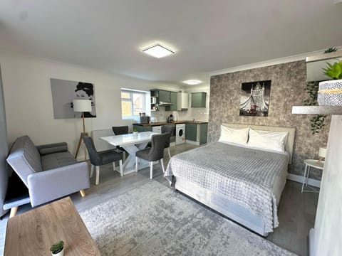 Bed, Kitchen or kitchenette, Photo of the whole room, Seating area, Dining area, Bedroom