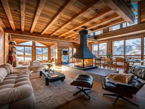 Natural landscape, Winter, Living room, Seating area