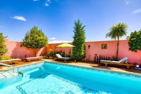 Property building, Living room, Swimming pool