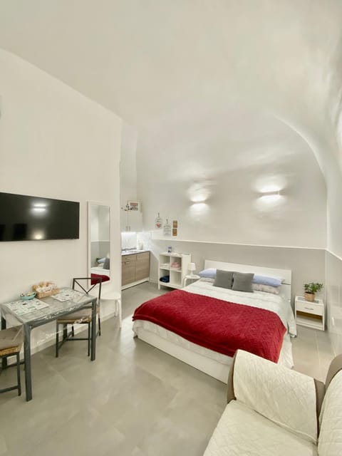 Bed, TV and multimedia, Kitchen or kitchenette, Living room, Photo of the whole room, Seating area, Dining area, Evening entertainment, Bedroom