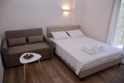 Bed, Living room, Bedroom