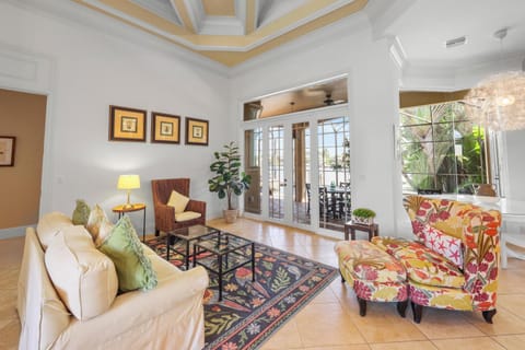 Waterfront home with heated pool, spa and walk to beach House in Marco Island