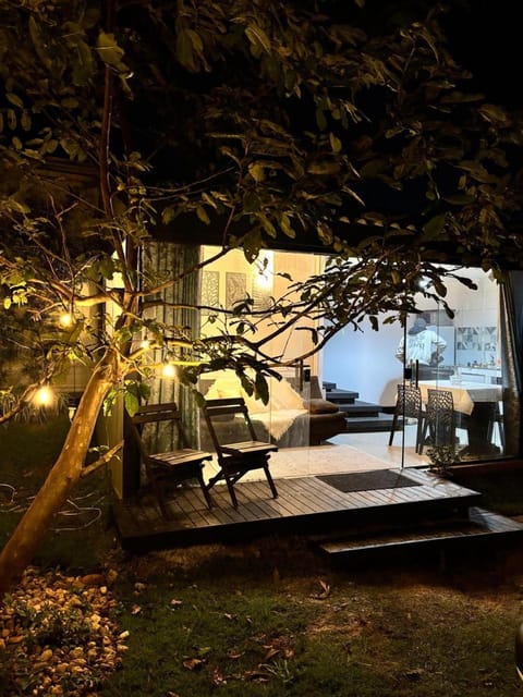 Night, Natural landscape, Living room, Garden view