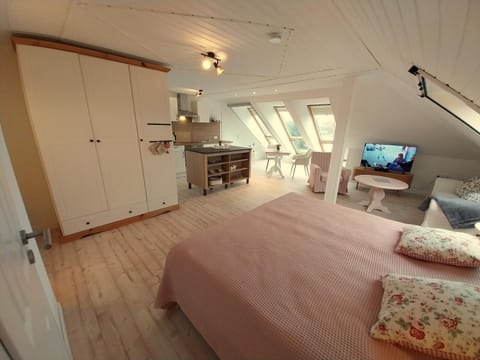 Bed, TV and multimedia, Photo of the whole room, wardrobe