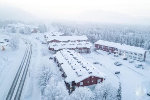 Property building, Bird's eye view, Winter