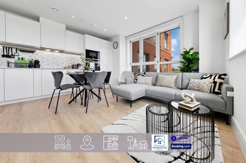 Kitchen or kitchenette, Living room, Seating area, Dining area, Text overlay
