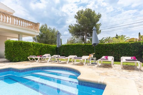 Property building, Living room, Swimming pool