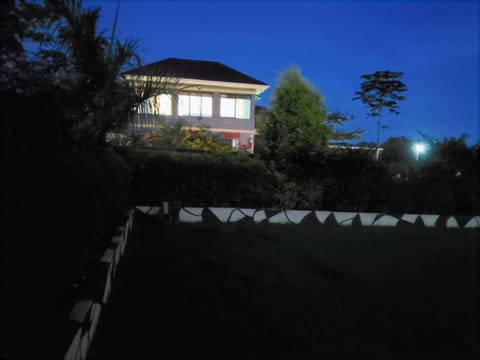 Property building, Night, Garden, Garden view