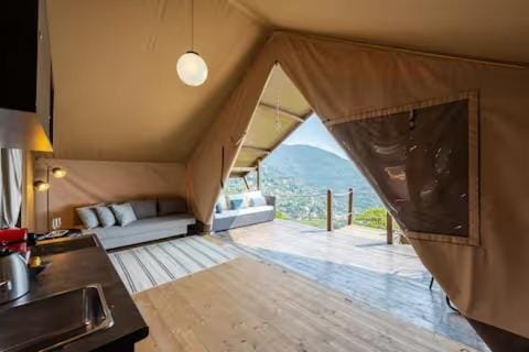 Glamping Piscina - Vista Mare - Free Parking - AC Luxury tent in Camogli