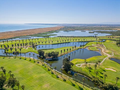 Day, Natural landscape, Bird's eye view, Golfcourse, Lake view