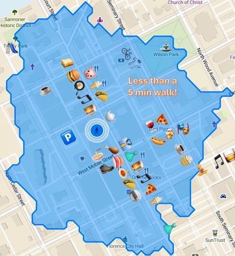 Neighbourhood, Evening entertainment, Text overlay, City view, Shopping Area, Entertainment, Location