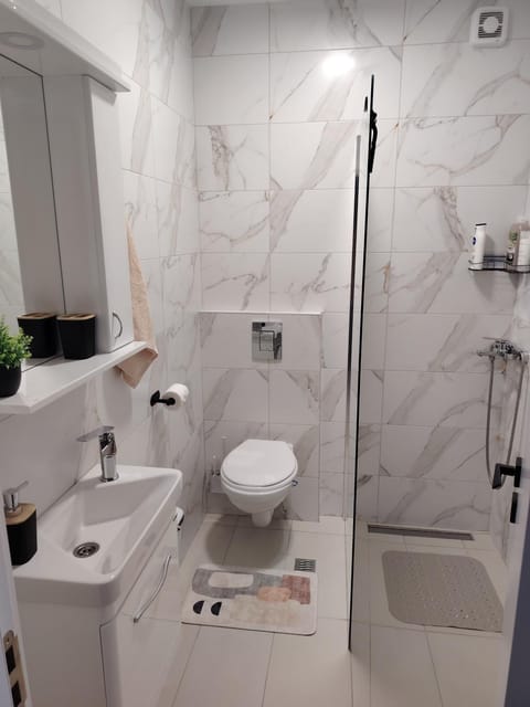 Shower, Toilet, Bathroom, towels