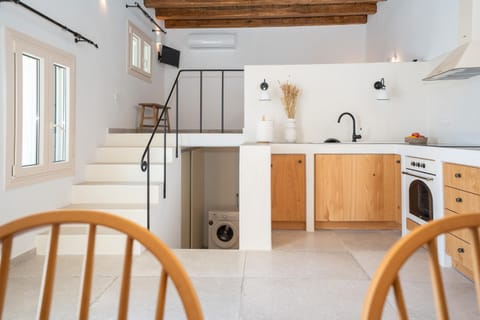 Kitchen or kitchenette, Photo of the whole room, oven, stove, washing machine