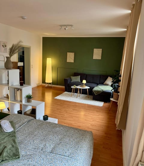 Bed, Living room, Photo of the whole room, Seating area, Bedroom