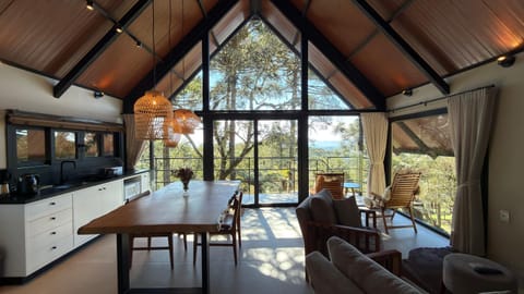Living room, Communal kitchen, Garden view, Mountain view