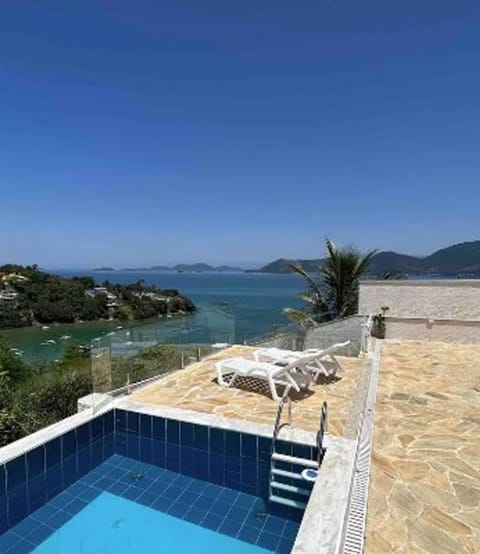 Patio, Natural landscape, View (from property/room), Pool view, Sea view, Swimming pool, Swimming pool, sunbed