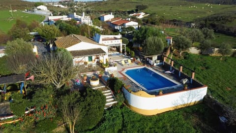 Property building, Natural landscape, Bird's eye view, Garden, Pool view, Swimming pool