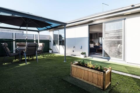 Property building, Patio, Day, Seating area