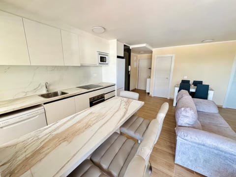 Living room, kitchen