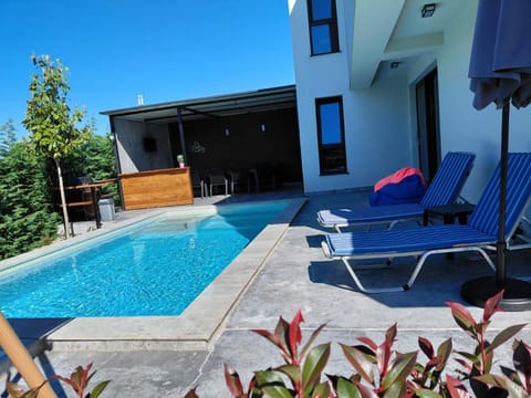 Patio, Day, Pool view, Swimming pool, sunbed