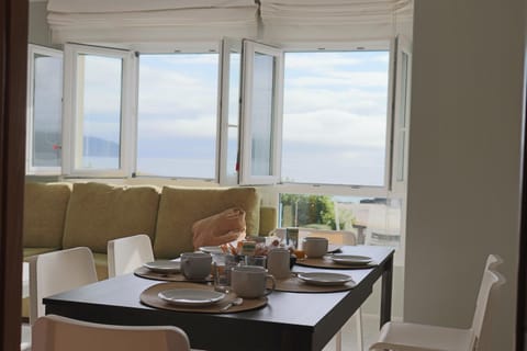 Natural landscape, Living room, Food and drinks, Sea view