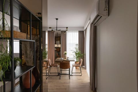 Living room, Seating area, Dining area, air conditioner