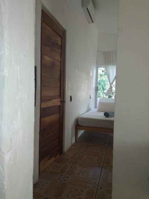 Bed, air conditioner