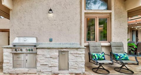 Patio, BBQ facilities, Kitchen or kitchenette