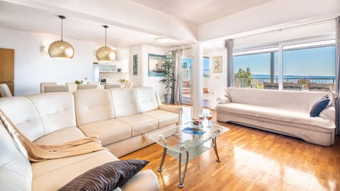 Living room, Seating area, Sea view