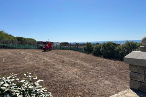 House near wild coast and castle House in Quiberon