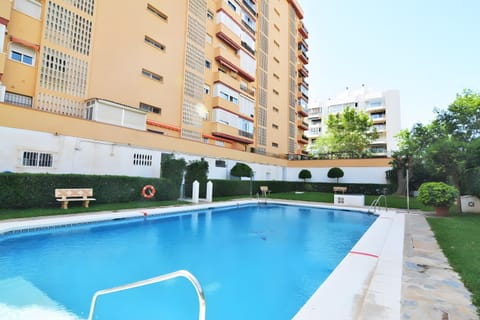 Property building, Living room, Swimming pool