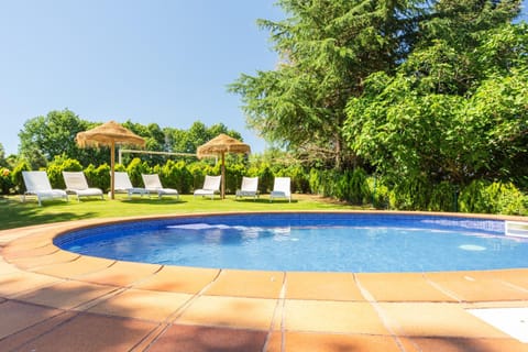 Property building, Living room, Swimming pool