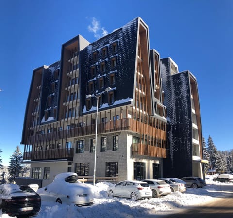 Property building, Winter, Parking