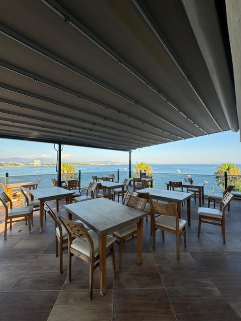 Restaurant/places to eat, Day, Natural landscape, View (from property/room), Balcony/Terrace, Banquet/Function facilities, Seating area, Dining area, Sea view