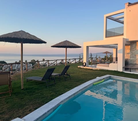 Patio, Day, Natural landscape, Pool view, Sea view, Swimming pool, sunbed