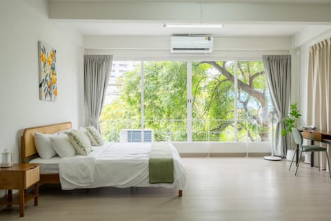 Bed, View (from property/room), Bedroom, air conditioner