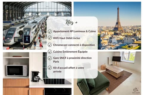 Cocoon d'Argenteuil - city center, close to Paris & SNCF train station Apartment in Île-de-France