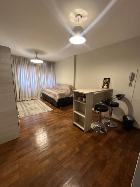 Bed, Living room, Seating area